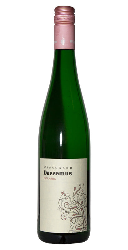 オランダ初のオレンジワイン生産者ダッセムスが造る有機ピーウィー品種、ソラリス種を使った白ワイン。